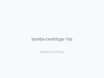 Bomba Centrífuga 1HP